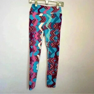 Lularoe Leggings, Chevron Arrow Pattern, OS, Fits Small, EUC